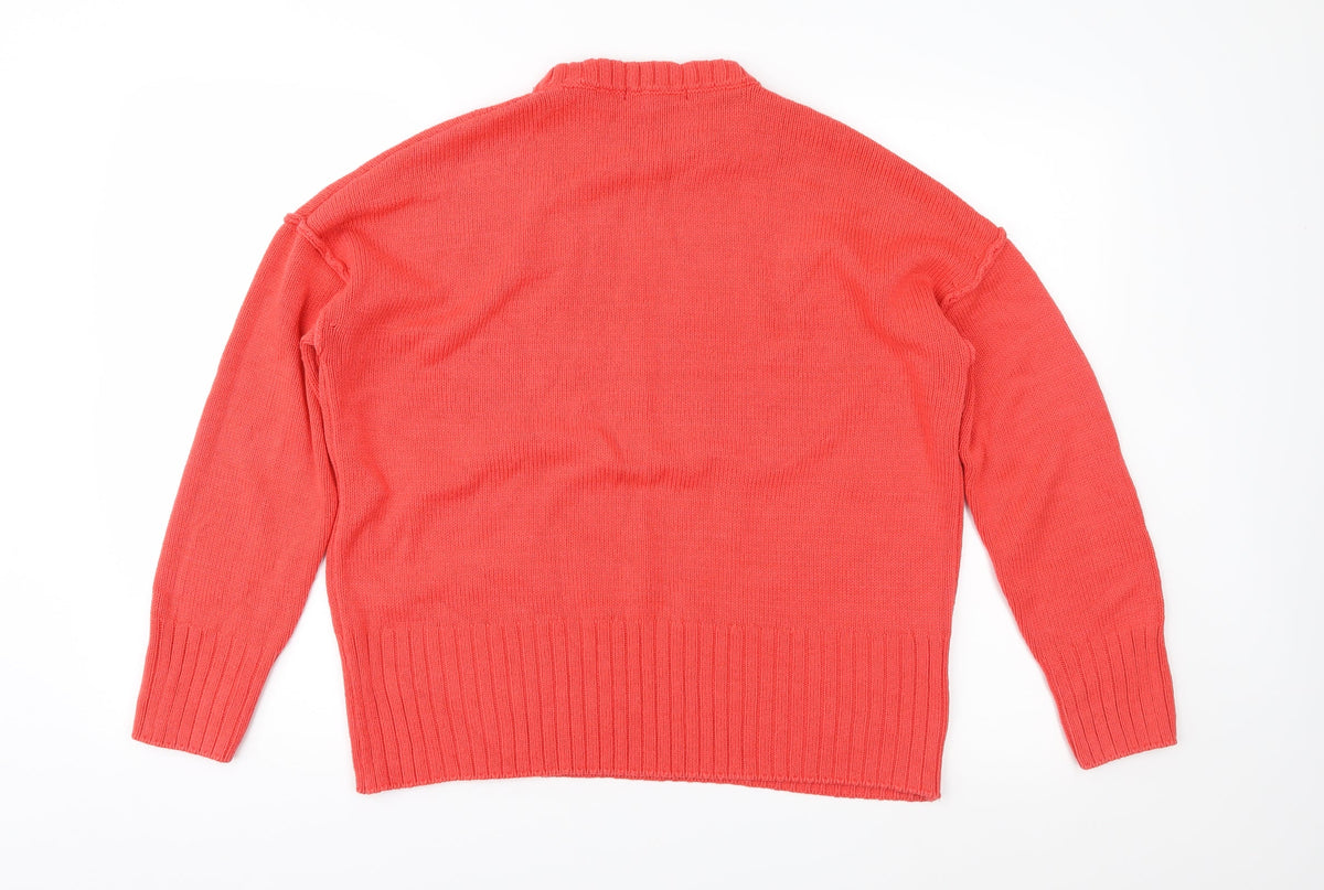 George Womens Red  Knit Pullover Jumper Size M