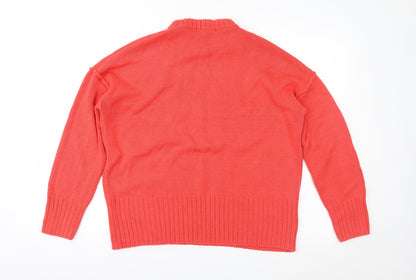 George Womens Red  Knit Pullover Jumper Size M