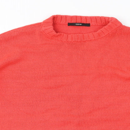 George Womens Red  Knit Pullover Jumper Size M