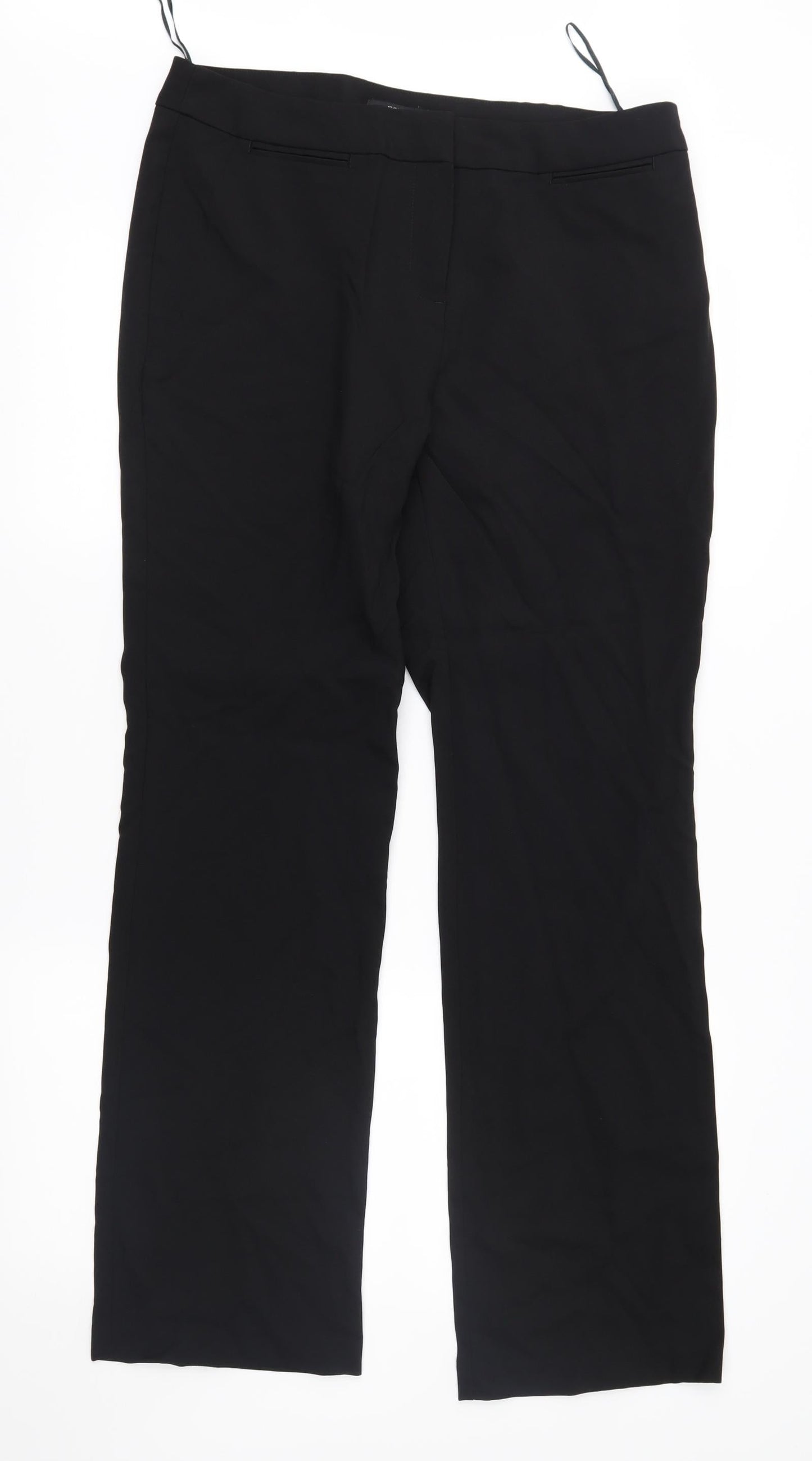 Papaya Womens Black   Trousers  Size 12 L30 in