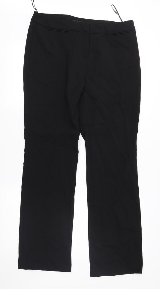 Papaya Womens Black   Trousers  Size 12 L30 in