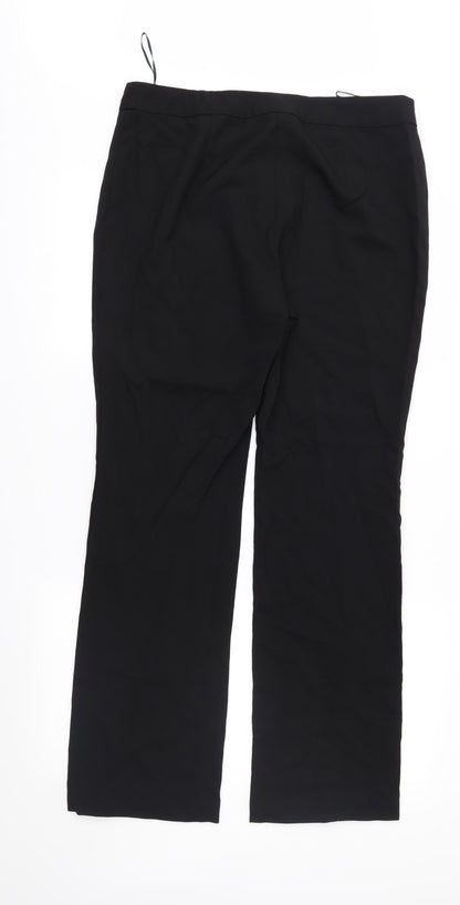 Papaya Womens Black   Trousers  Size 12 L30 in