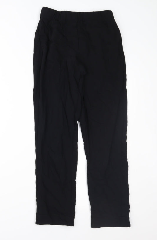 Womens UK Size S Preworn Regular Fit  Black Trousers