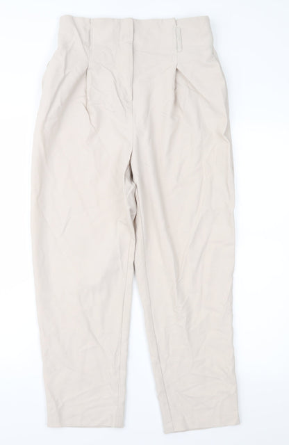 Womens UK Size 10 Topshop Regular Fit Cropped Pink Trousers