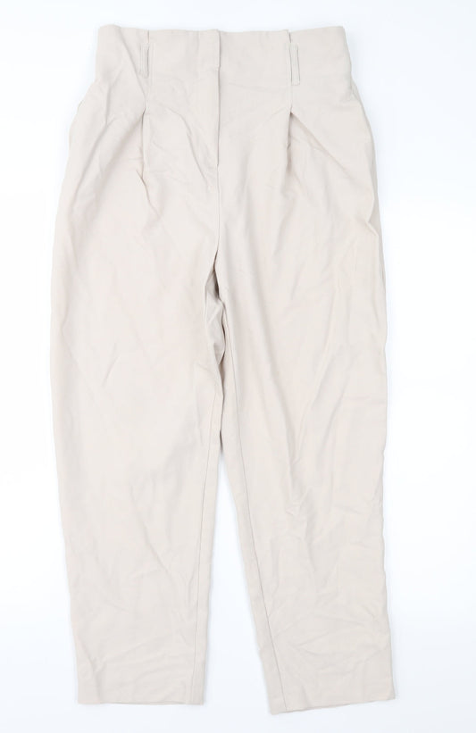 Topshop Womens Pink   Cropped Trousers Size 10 L25 in