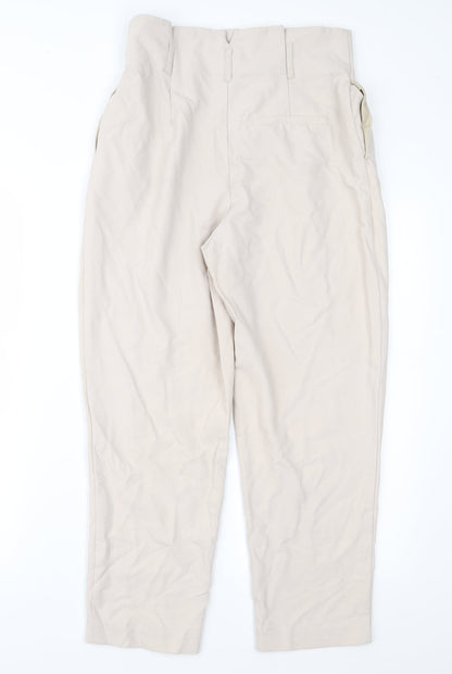 Womens UK Size 10 Topshop Regular Fit Cropped Pink Trousers