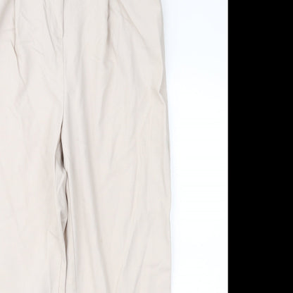 Womens UK Size 10 Topshop Regular Fit Cropped Pink Trousers