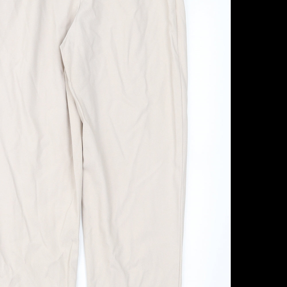 Womens UK Size 10 Topshop Regular Fit Cropped Pink Trousers