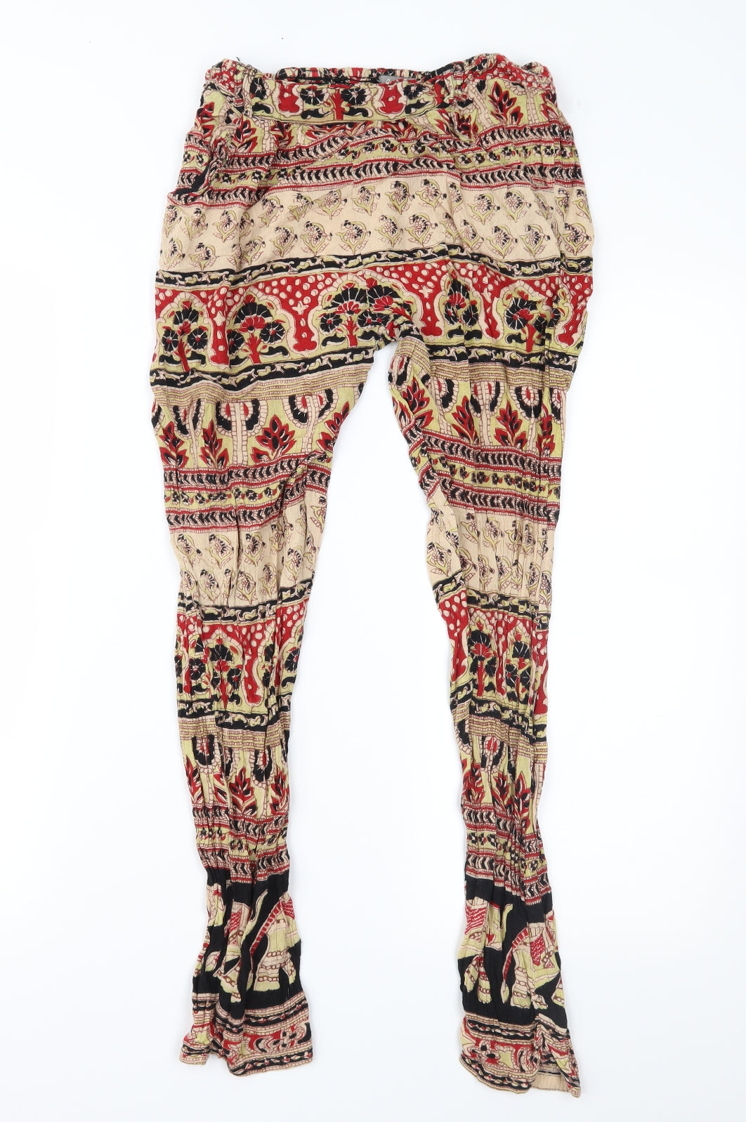 Angie Womens Brown Geometric  Trousers  Size S L28 in