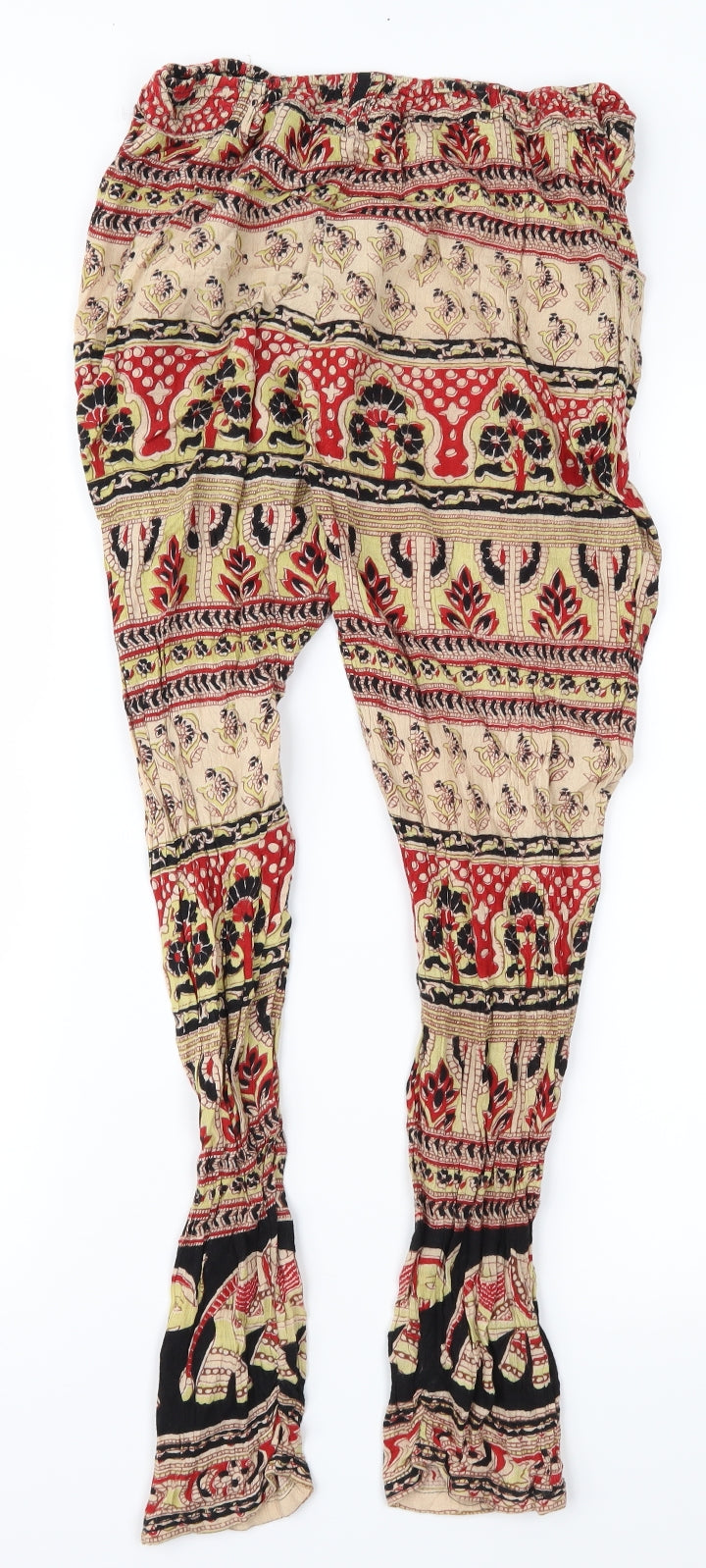 Angie Womens Brown Geometric  Trousers  Size S L28 in