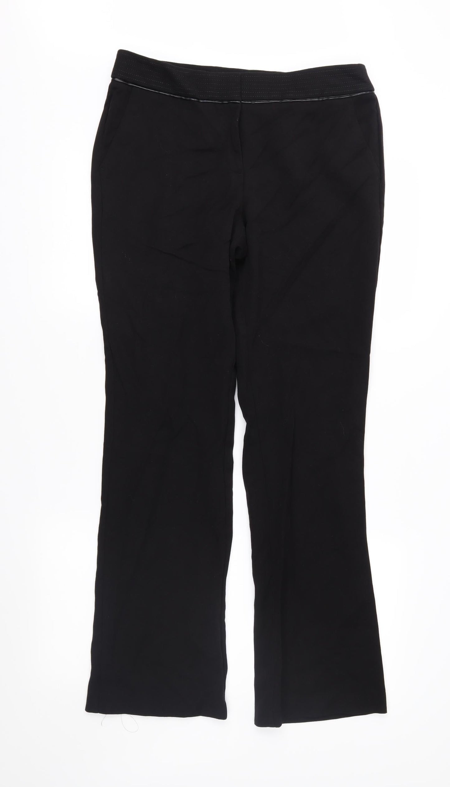 F&F Womens Black   Trousers  Size 10 L30 in