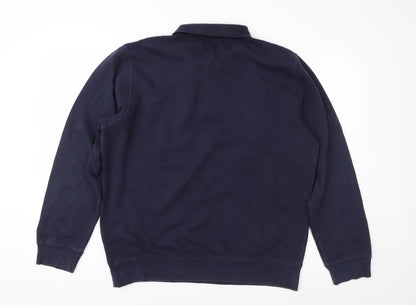 Mens UK Size L Easy Blue Pullover Sweatshirt
