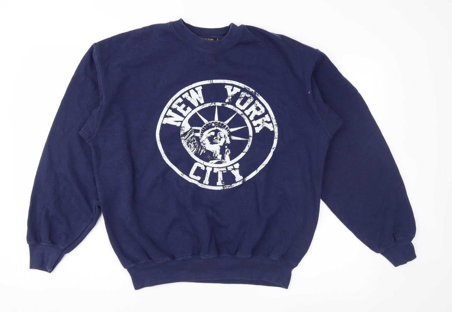 Mens UK Size S River Island Blue Pullover Sweatshirt