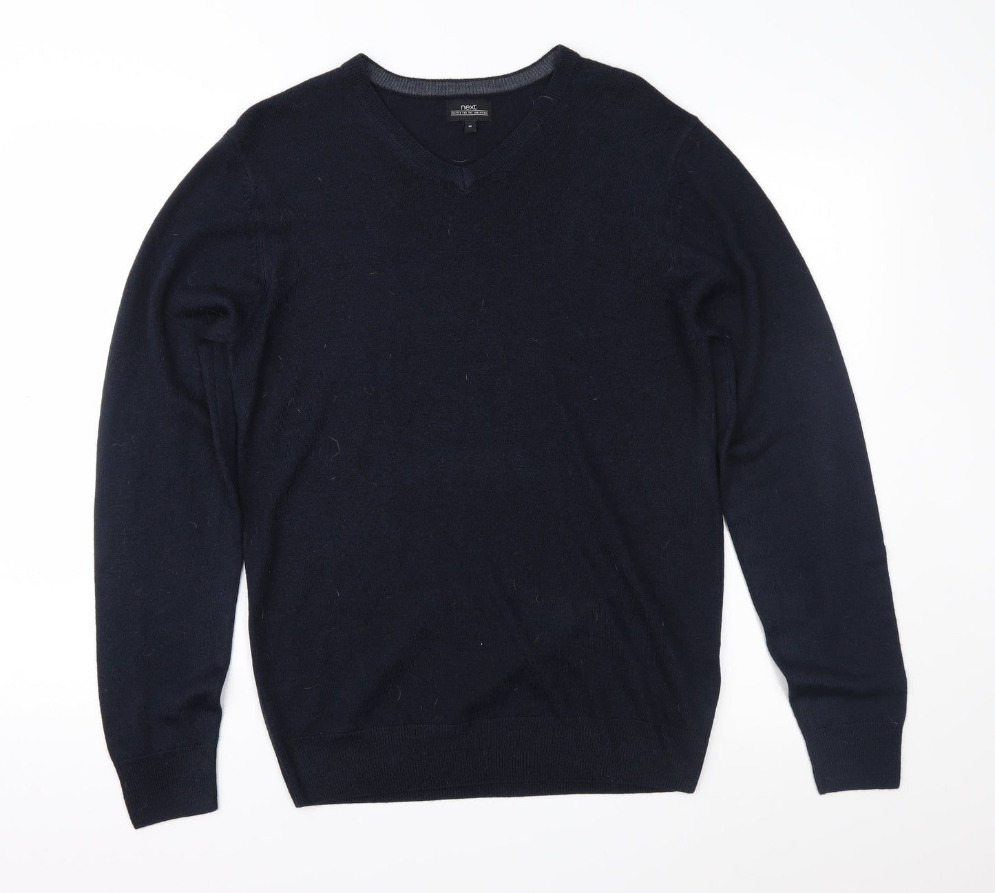 NEXT Mens Black  Knit Pullover Jumper Size M