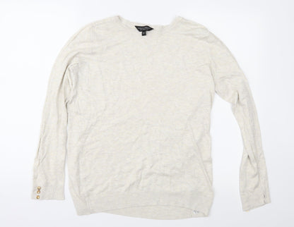Dorothy Perkins Womens Beige  Knit Pullover Jumper Size 16