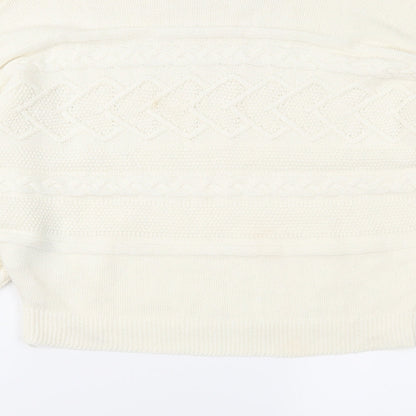 Miss Selfridge Womens Ivory  Knit Pullover Jumper Size 8