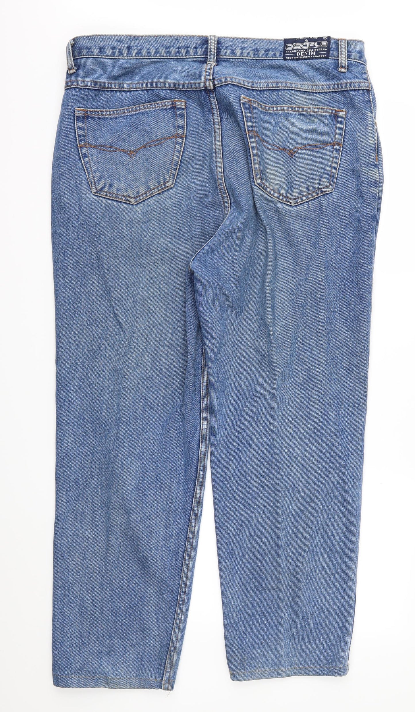 Disciple Mens Blue  Denim Straight Jeans Size 38 in L27 in