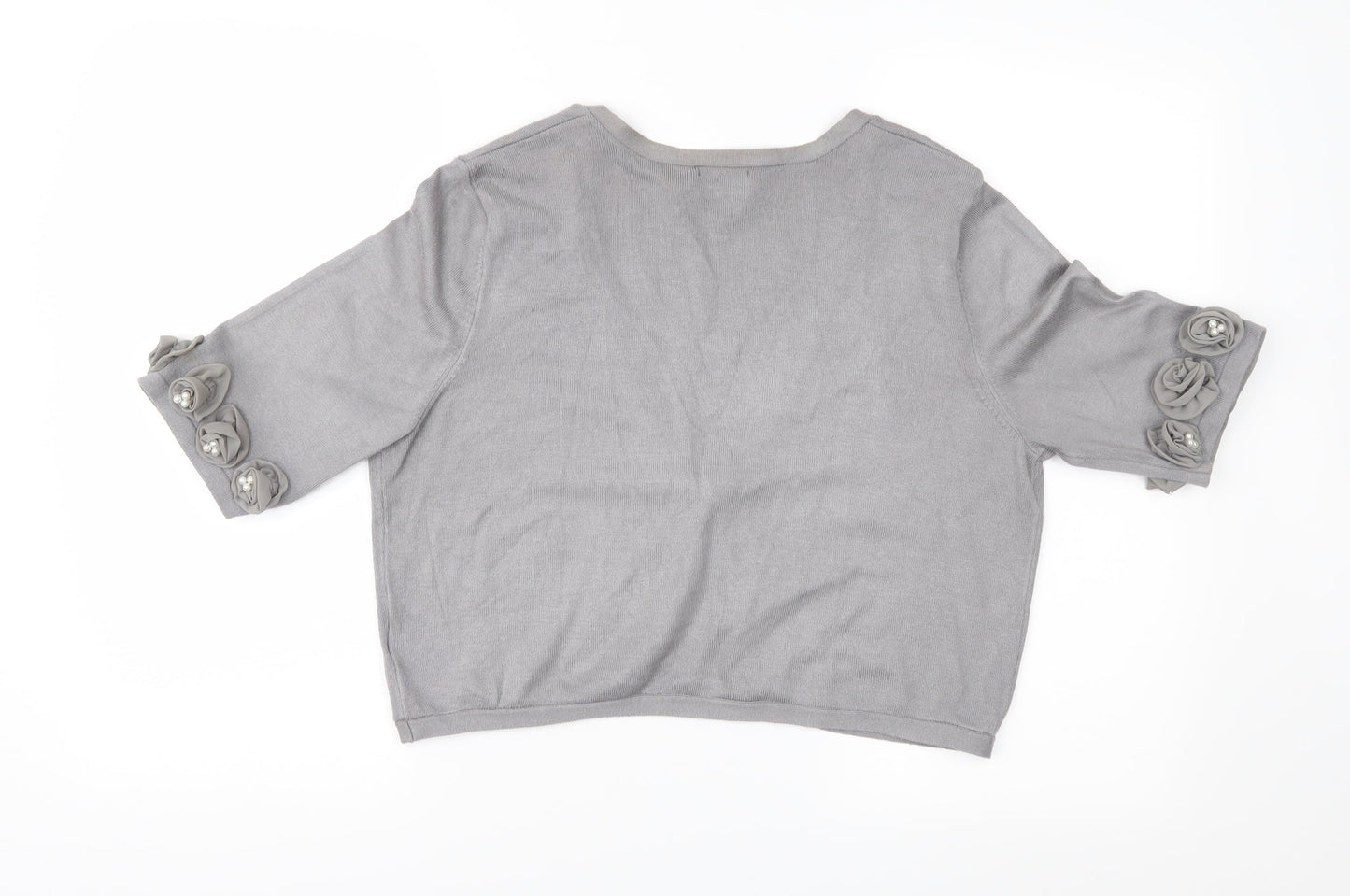 Together Womens Grey  Knit Cardigan Jumper Size 16