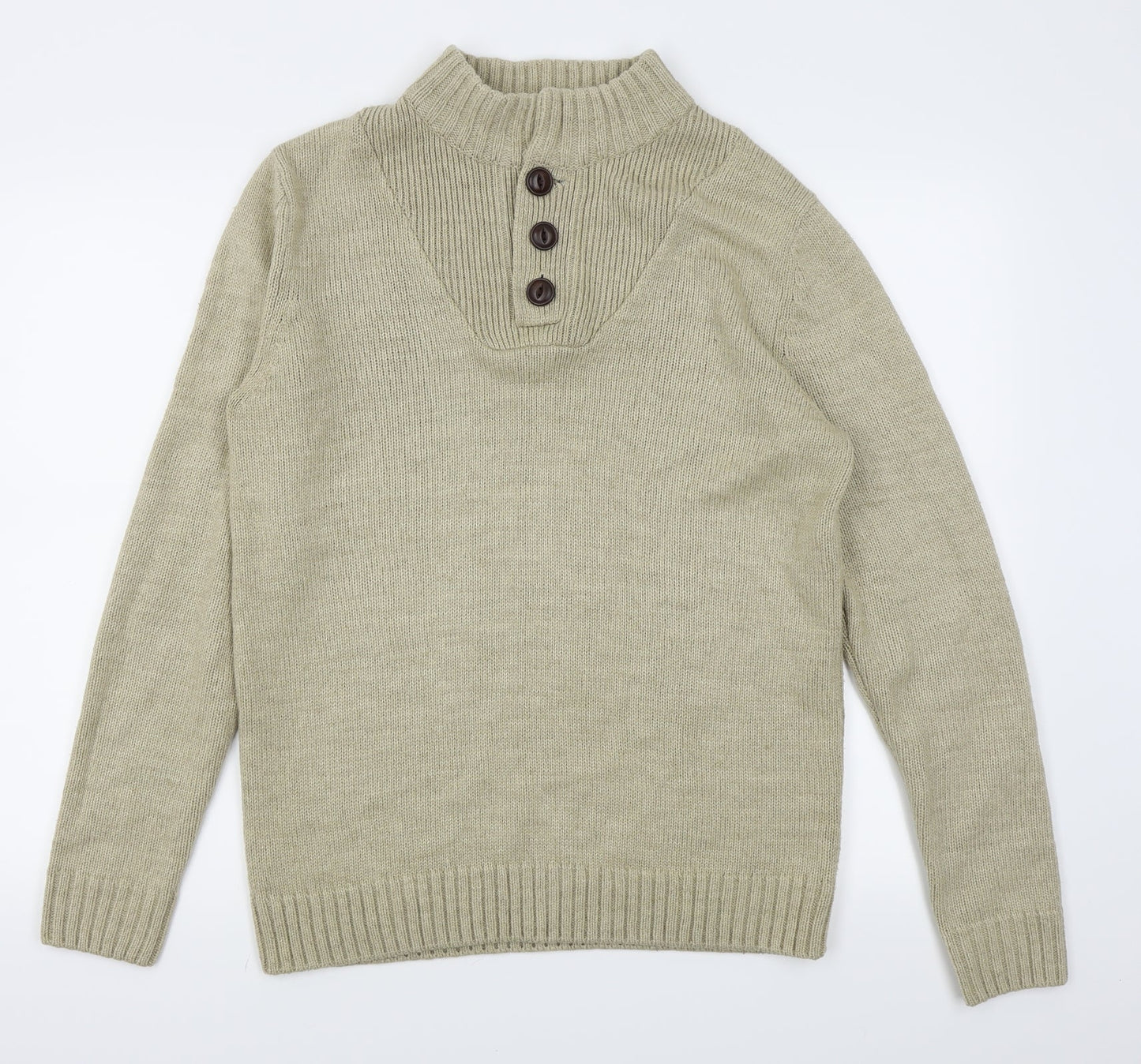 Twisted Soul Mens Beige    Jumper Size M