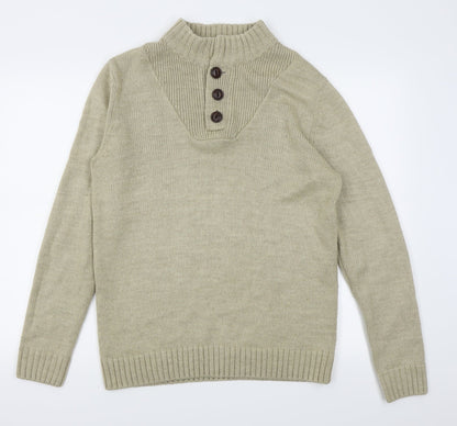 Twisted Soul Mens Beige    Jumper Size M