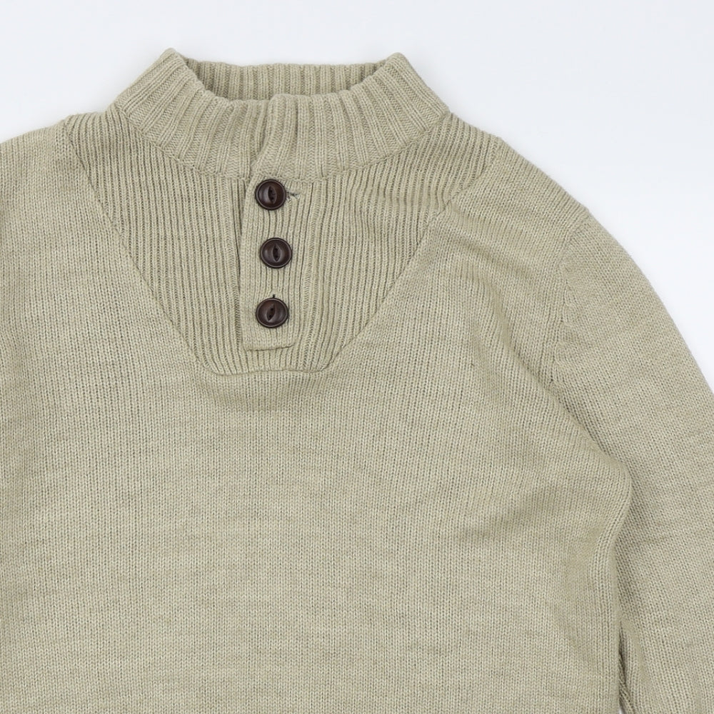 Twisted Soul Mens Beige    Jumper Size M