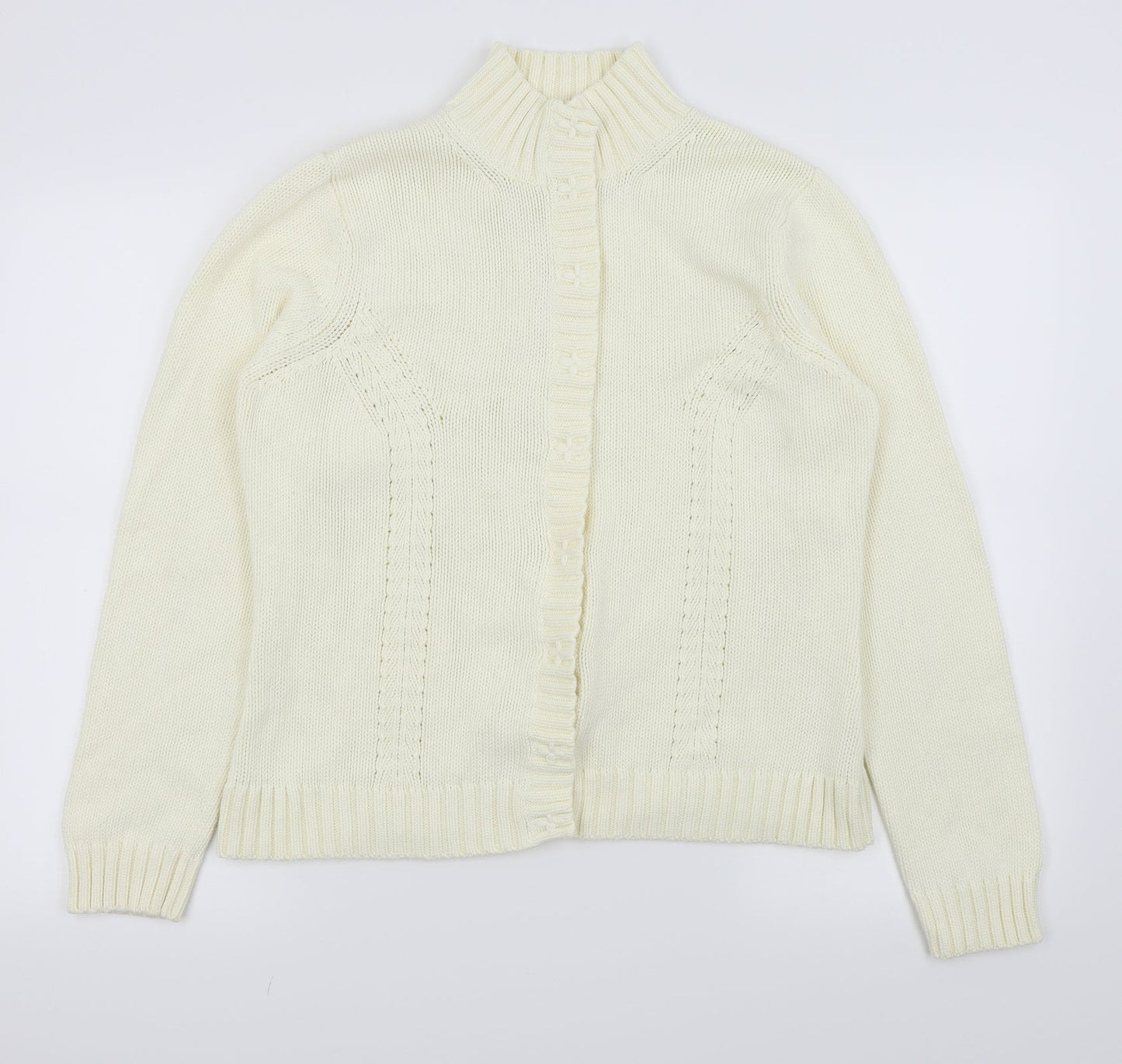 M&S Womens White   Cardigan Jumper Size 16