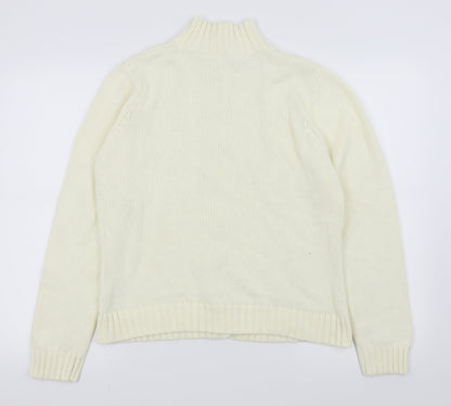 M&S Womens White   Cardigan Jumper Size 16