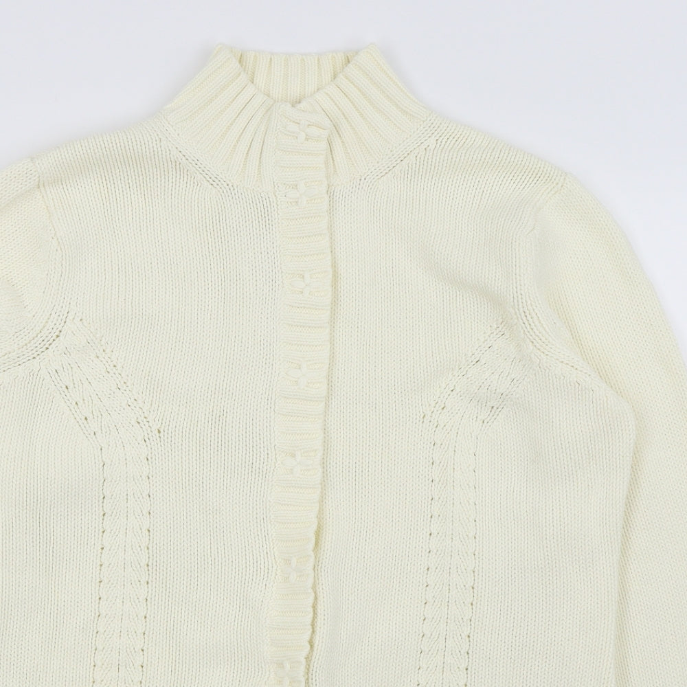 M&S Womens White   Cardigan Jumper Size 16