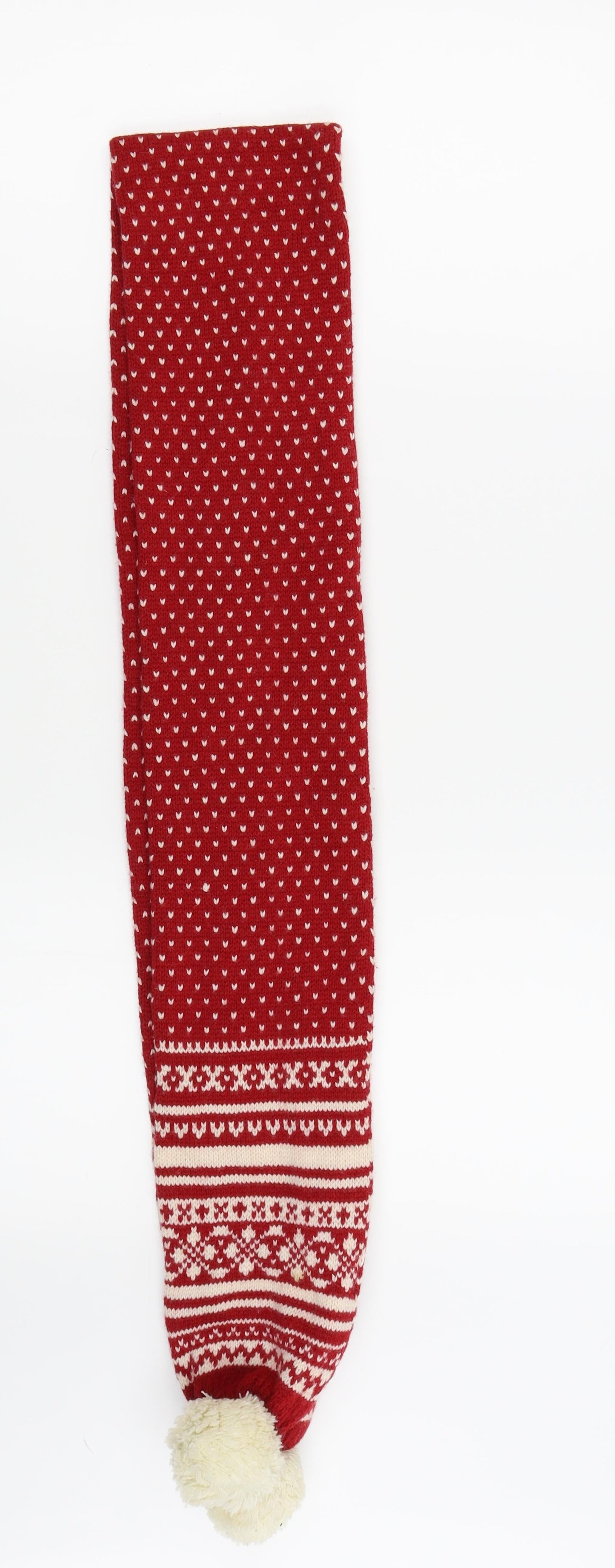 Matalan Womens Red Polka Dot   Scarf   - chrismas scarf