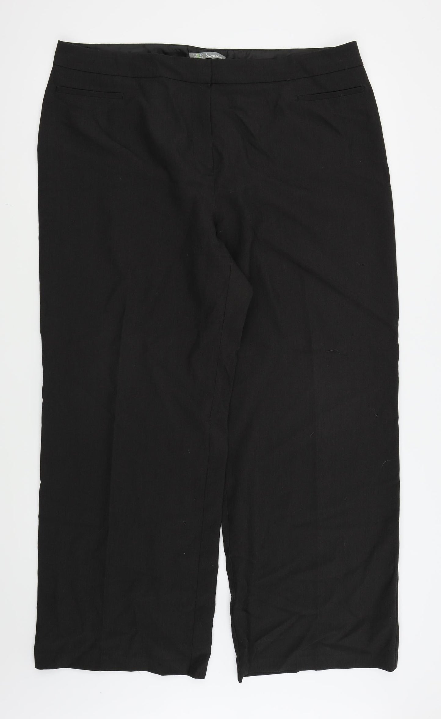 M&S Womens Grey   Trousers  Size 18 L27 in