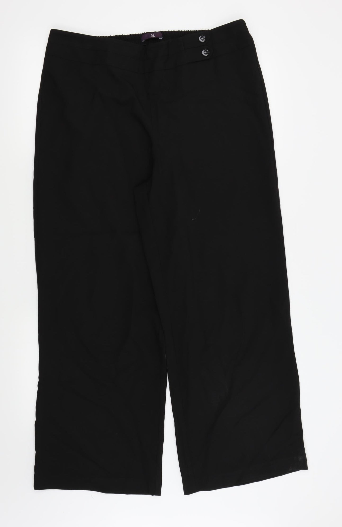 Womens UK Size 16 Evans Regular Fit  Black Trousers