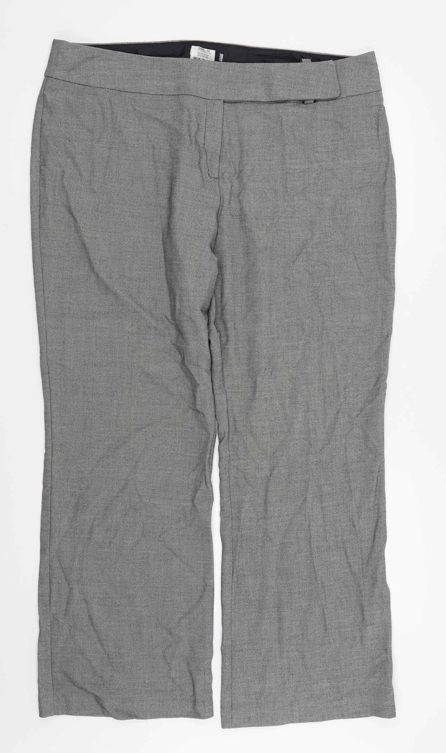 Womens UK Size 20 Preworn Regular Fit  Grey Trousers