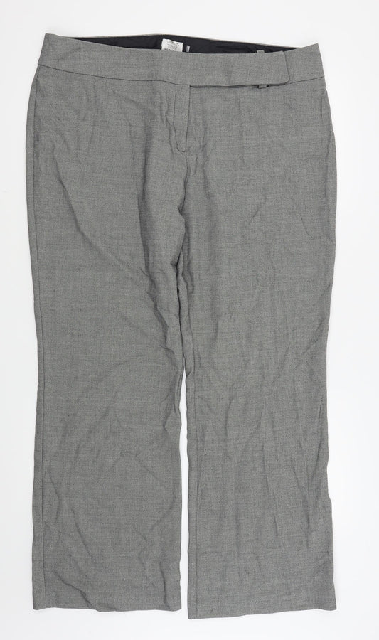 Womens UK Size 20 Preworn Regular Fit  Grey Trousers