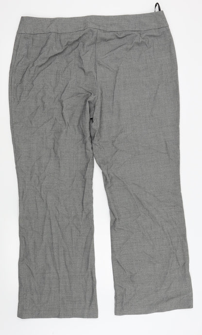 Womens UK Size 20 Preworn Regular Fit  Grey Trousers