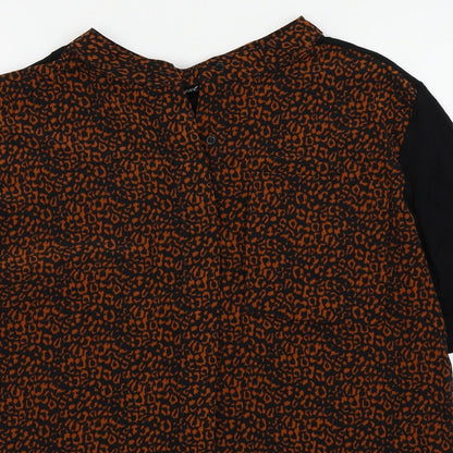 Womens UK Size 14 NEXT Black Basic Button-Up