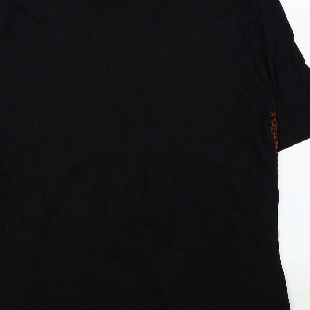 Womens UK Size 14 NEXT Black Basic Button-Up