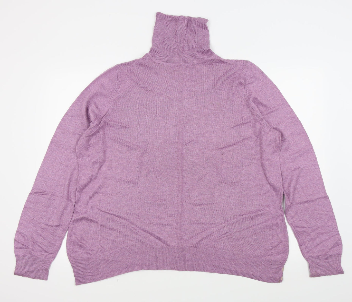 Womens UK Size 20 BHS Purple Basic T-Shirt