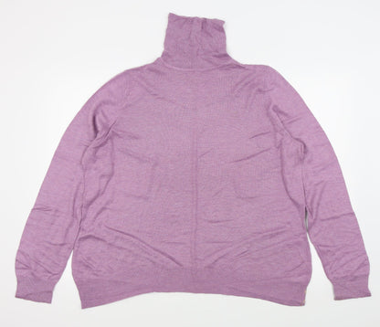 Womens UK Size 20 BHS Purple Basic T-Shirt