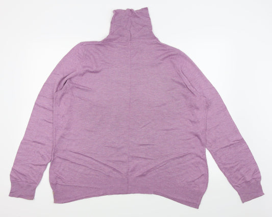 Womens UK Size 20 BHS Purple Basic T-Shirt