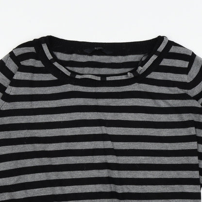 Womens UK Size 16 BHS Black Basic T-Shirt