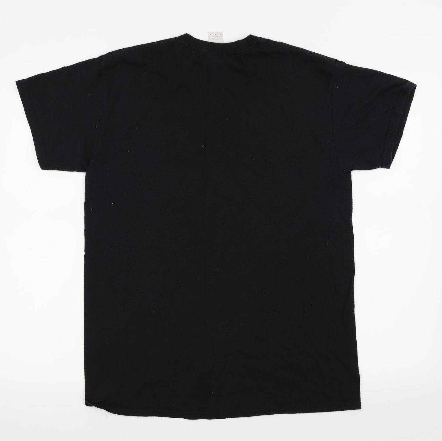 Womens UK Size M Gildan Black Basic T-Shirt