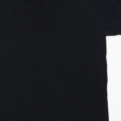 Womens UK Size M Gildan Black Basic T-Shirt