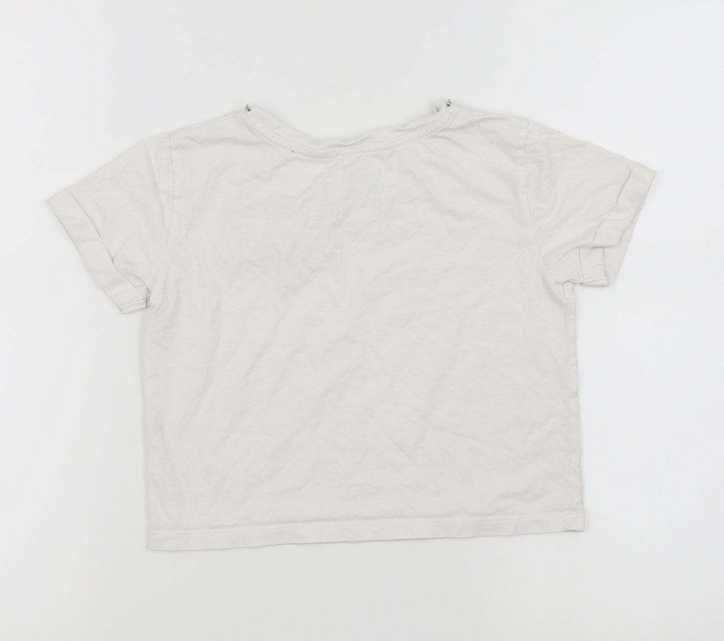 River Island Girls White   Basic T-Shirt Size 7-8 Years