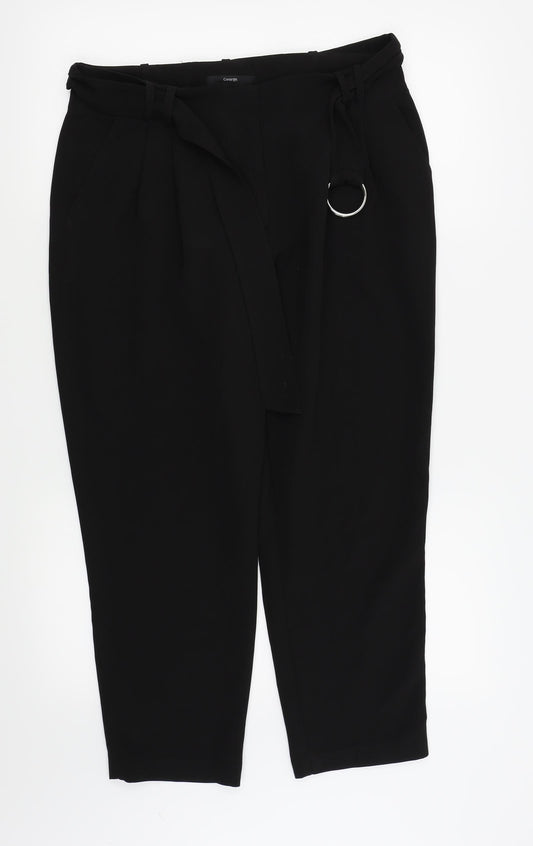 Asda George Womens Black   Trousers  Size 12 L24 in