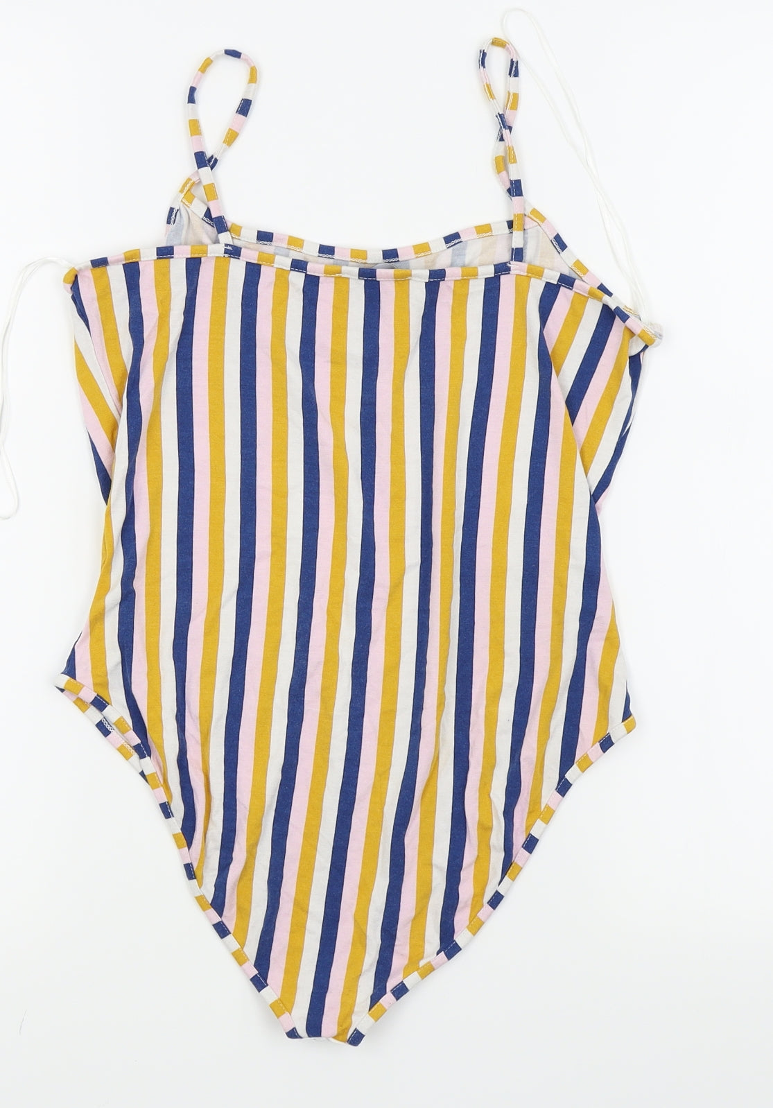 Primark Womens Multicoloured Striped  Bodysuit One-Piece Size 12