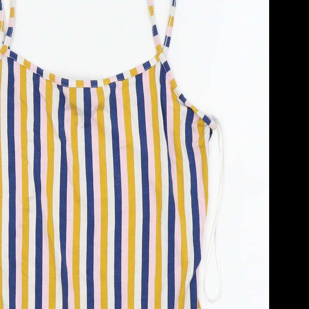 Primark Womens Multicoloured Striped  Bodysuit One-Piece Size 12