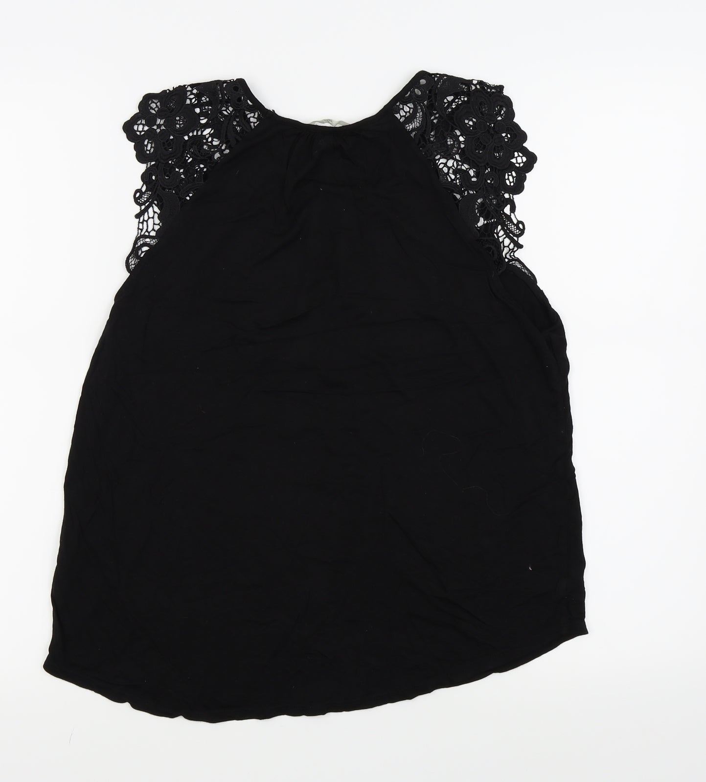 Womens UK Size M H&M Black Basic T-Shirt