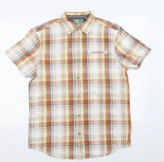 Mens UK Size M montaray Multicoloured  Button-Up Short Sleeve Casual Shirt