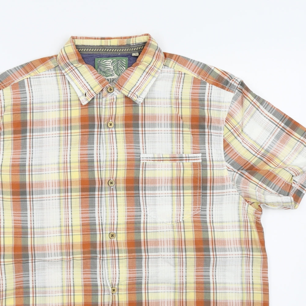 Mens UK Size M montaray Multicoloured  Button-Up Short Sleeve Casual Shirt