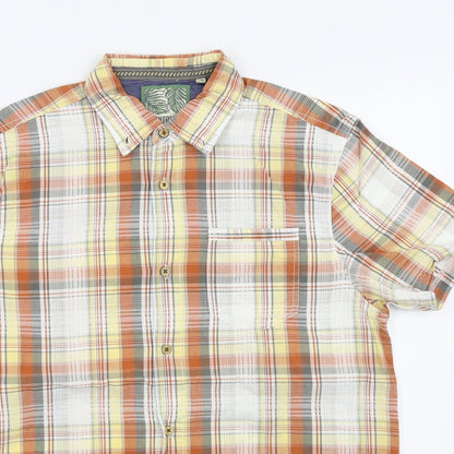 Mens UK Size M montaray Multicoloured  Button-Up Short Sleeve Casual Shirt